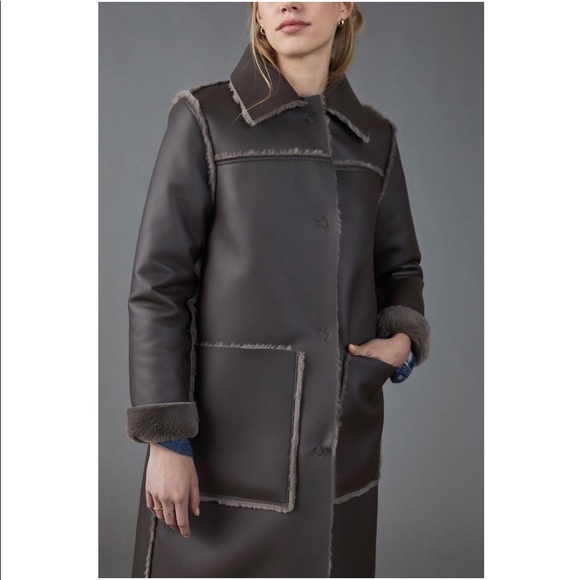 NWT Anthropologie Kerry Reversible Faux Fur Coat - Picture 3 of 4
